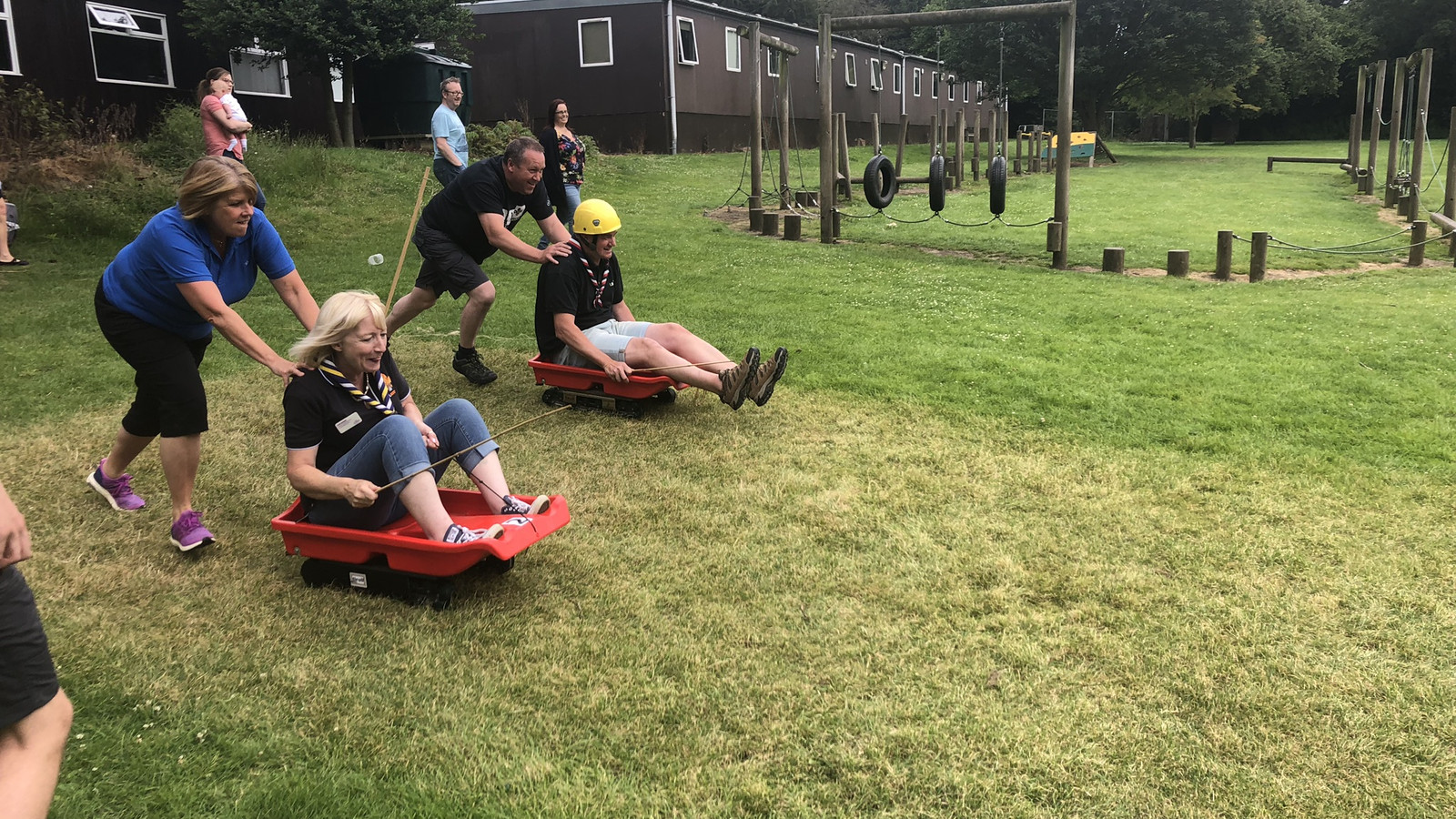 Raywell Park Activities - Grass Sledges