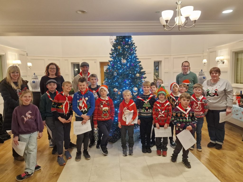 Cherry Burton Scouts Sing Christmas Carols at Claremont House